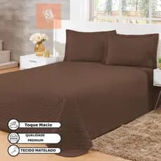 CobreLeito Casal Queen 3 Peças Matelado | Tecido Ultrassônico
