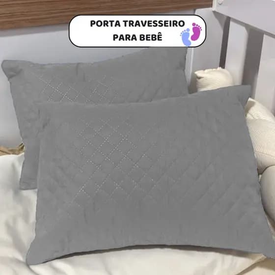 Porta Travesseiro Com Debrum Matelado Para Enxoval De Bebe