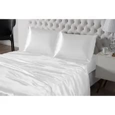 Jogo De Lençol De Cetim Charmoousse Cama King 4 Peças