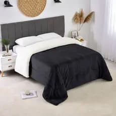 Cobertor Com Sherpa Manta Ultra Soft Inverno Peluciada Queen 2,20 x 2,40