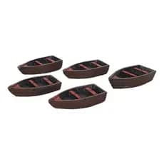 Barquinho Miniatura PCT C/ 5 PCS Jardim Terrário Fonte Enfeite Decoração