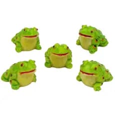 Sapo Gordinho Miniatura PCT C/ 5 PCS Jardim Terrário Fonte Enfeite Decoração