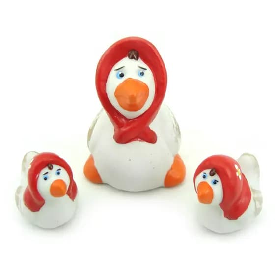 Família de Pato com Touca Jardim Terrário Fonte Enfeite Decoração