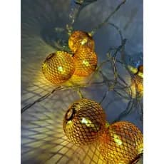 Cordão Luminoso Dourado  10 Pontos de Luz