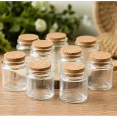 Pote de Vidro 45ml com Rolha de Cortiça – Ideal para Lembrancinhas, Velas, Doces e Decoração