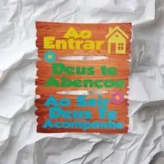 Quadro Decorativo Ao Entrar Deus Te Abençoe Ao Sair Deus Te Acompanhe Para Casa Decoração Sala Cozinha