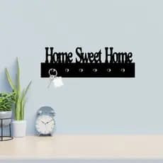 Porta Chaves Para Parede Decoração Em Mdf Preto Home Sweet Home Lar Doce Lar