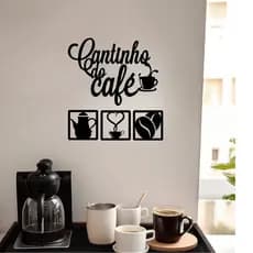 Kit Cantinho Do Café Quadro 4 Peças 30 cm Decoração Para Cozinha Com Dupla Face