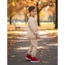 Conjunto Infantil Moletom Flanelado Menino Menina Cores Lisa