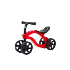 Bicicleta Equilibrio Infantil Sem Pedal Quatro Rodas Vermelha Segura Resistente