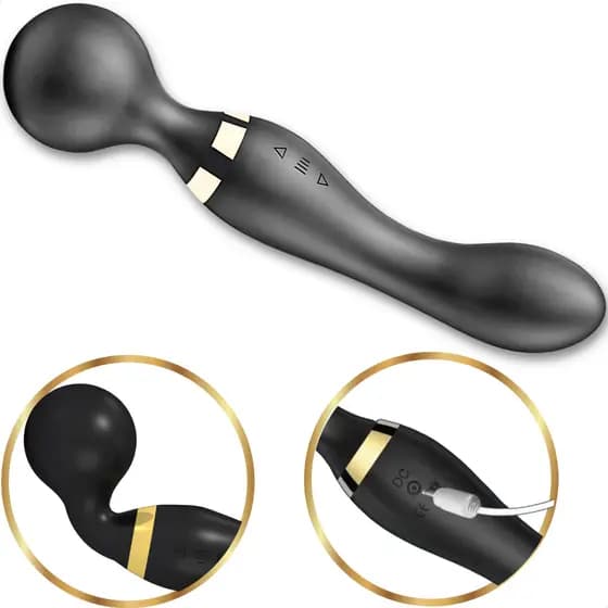 Massageador Corporal Elétrico Profissional Recarregável USB 20 Modos Silicone Sem Fio Premium Forte