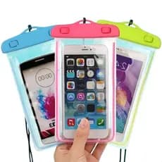 Kit 2, 3 Pcs Bolsa Capa Case Celular À Prova D'Água Impermeável Transparente Universal Praia Piscina