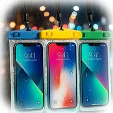 Kit 2, 3 Pcs Bolsa Capa Case Celular À Prova D'Água Impermeável Transparente Universal Praia Piscina