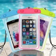Kit 2, 3 Pcs Bolsa Capa Case Celular À Prova D'Água Impermeável Transparente Universal Praia Piscina
