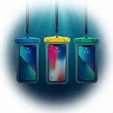 Kit 2, 3 Pcs Bolsa Capa Case Celular À Prova D'Água Impermeável Transparente Universal Praia Piscina