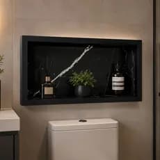 Nicho de Porcelanato 60x30cm para Banheiro | Embutir na Parede | Porta Shampoo | Envio Imediato