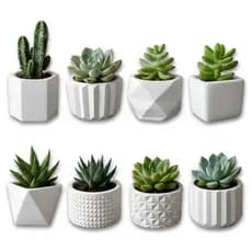 Conjunto Decorativo com 8 vasos para Decoração Sala Quarto Banheiro Lavabo NÃO INCLUI PLANTAS