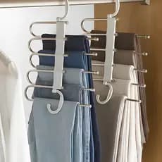 KIT 2 Peças Cabide De Roupas 5 Em1 Organizadores Para Guarda Calças Retrátil Multifuncional