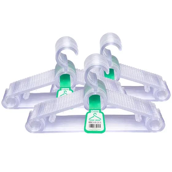 Cabides De Acrilico Cabide Adulto Organizador De Roupa Kit Com 20 Unidades Reforçado Antideslizantes