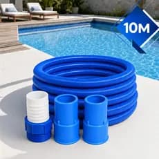 Mangueira Flutuante Para Piscina Com Ponteira e Adaptador De 10 Metros Reforçada