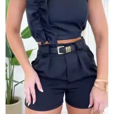 Short Feminino Cinto de Brilho