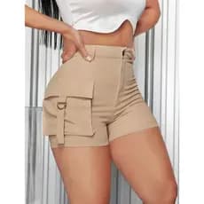 Short Feminino Cargo Alfaiataria Short Estiloso