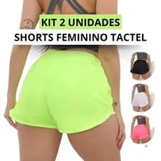 Kit 2 Short Shortinho Feminino Piscina Academia Caminhada Saida de Praia Tactel