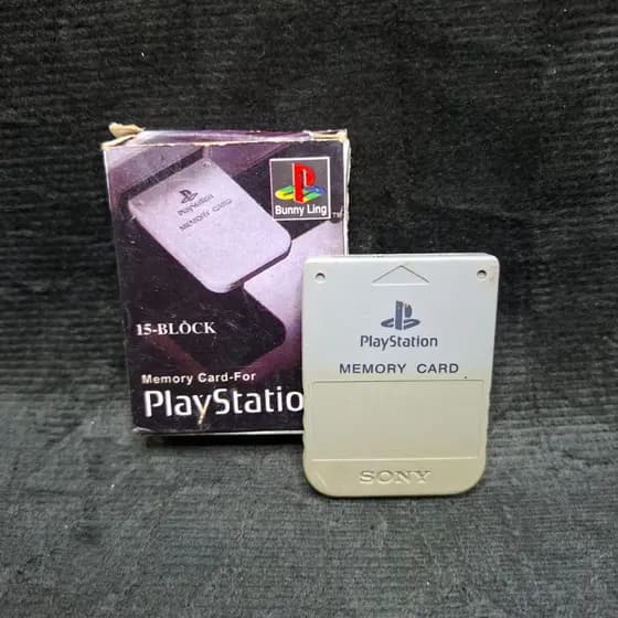 Memory Card PS1 Com Caixa Cartão De Memória Playstation 1 Original Compatível