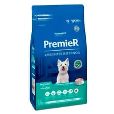 Ração Premier Ambientes Internos Cães Adultos Porte Pequeno Frango e Salmão 1kg