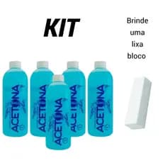 5 Unidades de Acetona Monaly  500ml Cada
