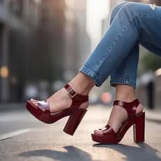 Salto Feminino Meia Pata Palmilha Confortável