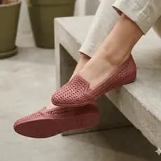 Sapatilha Feminina Mocassim Vazado Confortável Leve Micro Expandido Injetado Preto Bege Rose Marrom