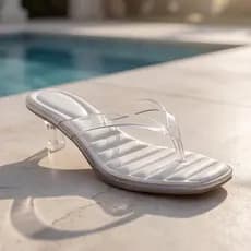 Sandalia Feminina Salto Baixo Tamanco Estilo Chinelo de Dedo Leve Confortavel