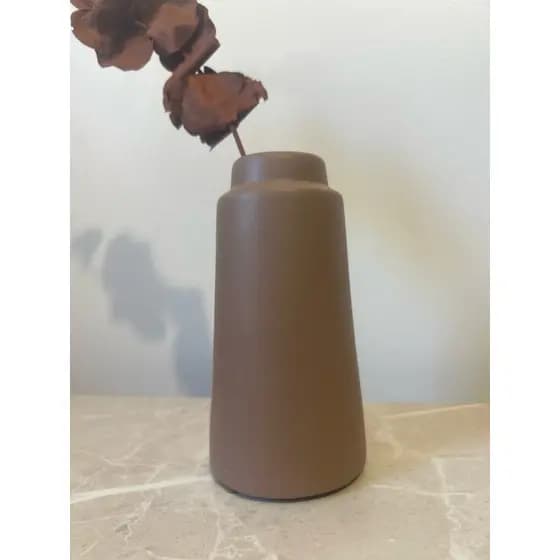 Vaso Nórdico Capuccino Fosco em Cerâmica