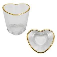 Copo Shot de Vidro Coração 50ml Lyor
