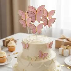 10 Borboletas 3D para Decoração de Confeitaria Topo Bolo Festa Aniversário menina Enfeite Decorar
