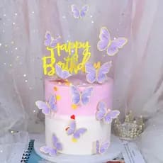 11 Borboletas 3D Decoração de Topo Bolo Festa Aniversário Menina Enfeite Decorar Confeitaria 15 anos