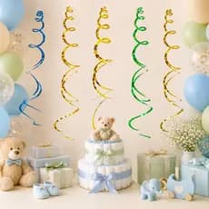 Espirais Pendentes Decoração Festa de Aniversário Decorar Casamento Noivado Carnaval Serpentina Diy