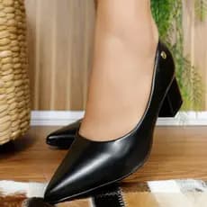 Scarpin Vizzano Sapato Salto Baixo Grosso Original Conforto 1220.315
