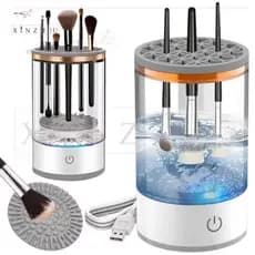 Limpador Pincel Esponja de Maquiagem  USB Recarregável potente  Lava Seca Armazena envio imediato