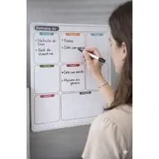 Imã De Geladeira Porta Recados Agenda Semanal Planer Reuniões Lista De Compras Avisos Recados Exames Dieta afazeres