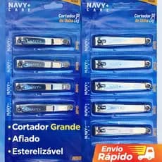 Kit Cortador De Unha 12 ou 6 Grande Afiado Aço Inox Esterelizável Profissional Alicate De Unha Atacado Kit Manicure Navy