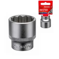 Chave Soquete Profissional Estriado Curto 30mm 1/2 Aço Crv - Corneta
