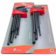 Jogo De Chave Torx E Allen EXTRA LONGA Profissional Corneta Em Aço Cr-v