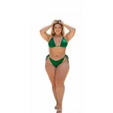 Biquíni Cortininha Amarração Plus Size G1 G2 G3 G4