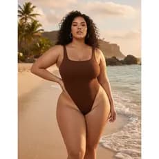 Maiô Body Cavado Feminino Com Alças Em Poliamida Premium