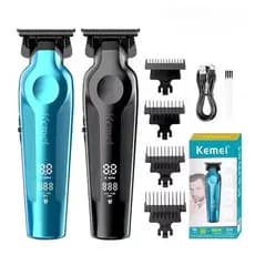 Kemei-264 Máquina de acabamento, Portátil Recarregável Bivolt Profissional Sem fio USB - Bivolt