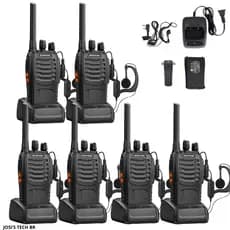 KIT 6 rádios comunicador Baofeng Alcance 12 Km 16 Canais BF 777S  Bivolt Profissional recarregável