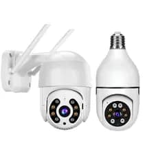 KIT 2 Câmera de Segurança externa À Prova D'água + Câmera de Segurança Encaixe Lampada visão noturna
