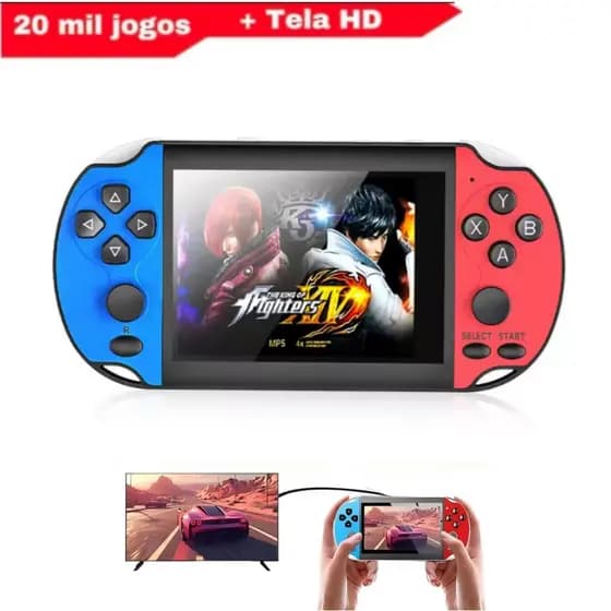 Videogame Portatil X7 PLUS Tela 5.8" /4.8" +10000 Jogos Retro 16GB Console de Mão Memoria Expansivel